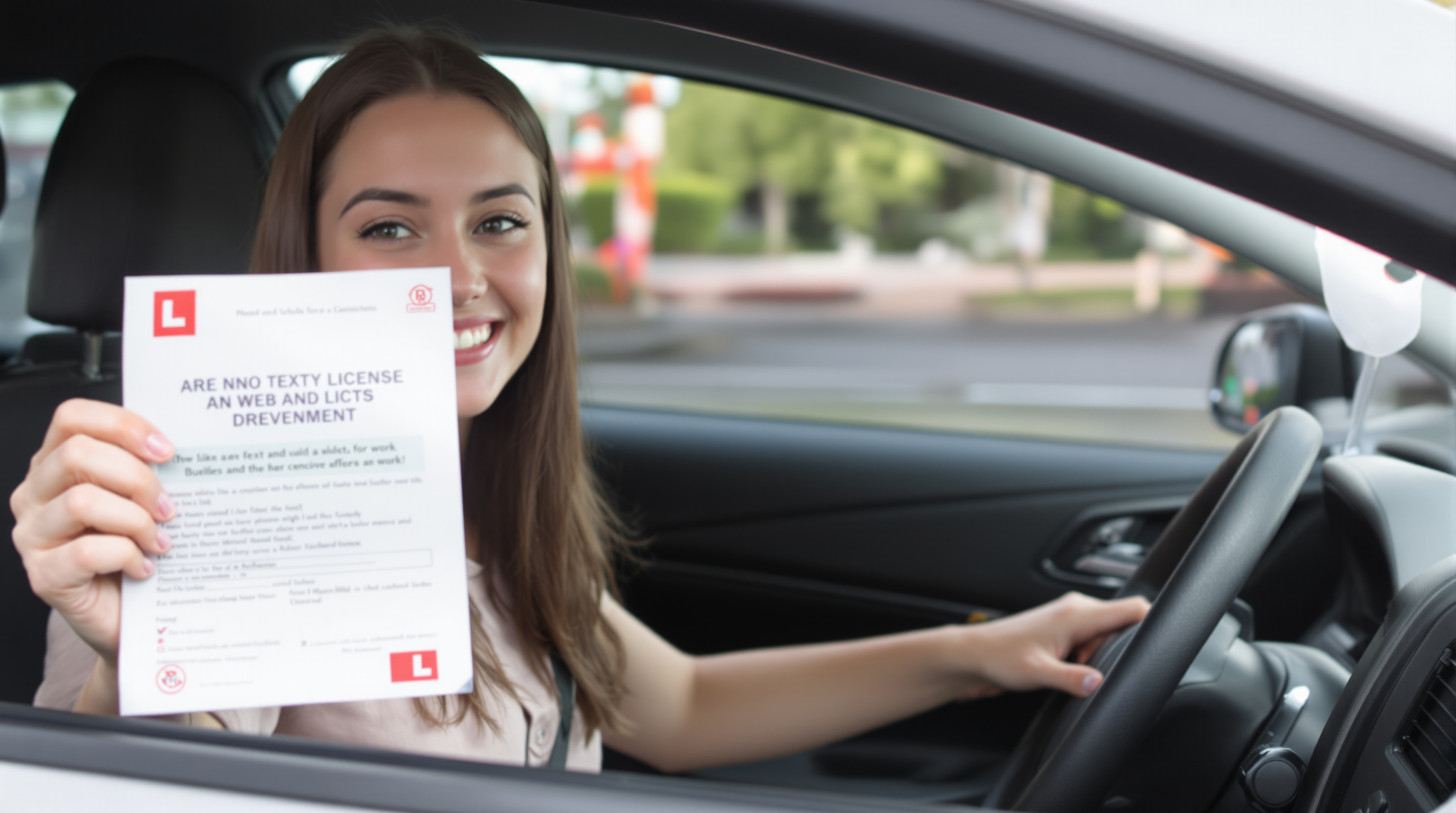 Élève ayant réussi son permis de conduire